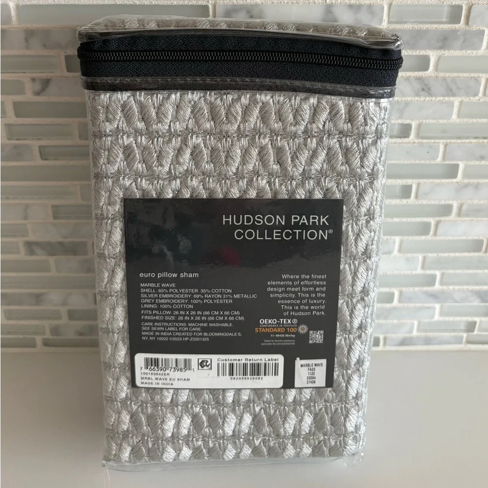 Hudson Park Collection Marble Wave Euro Pillow Sham
